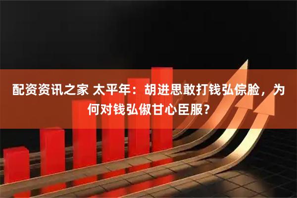 配资资讯之家 太平年：胡进思敢打钱弘倧脸，为何对钱弘俶甘心臣服？